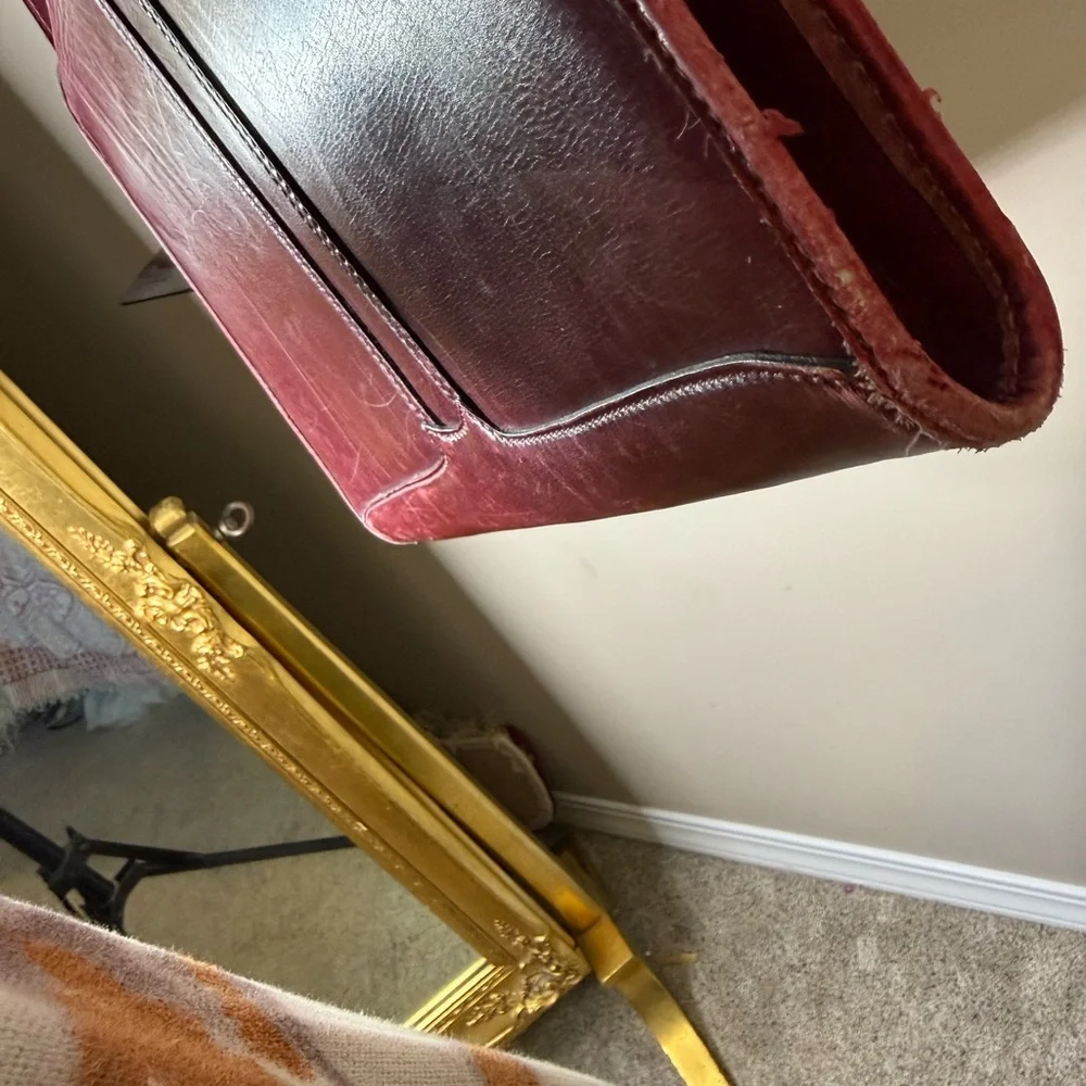 Vintage Gucci Oxblood Laptop Paperwork Satchel Bag